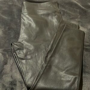 Faux leather pants